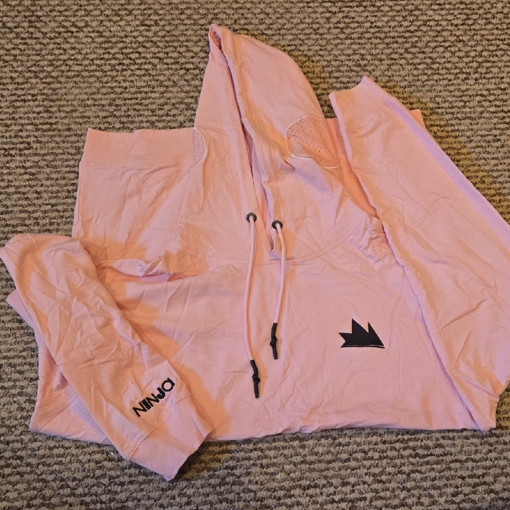 Ninja Pink Hoodie with Drawstrings